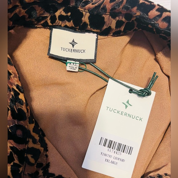 NWT Tuckernuck Leopard Velvet Burnout Callahan Shirt Dress XXL - Picture 6 of 7